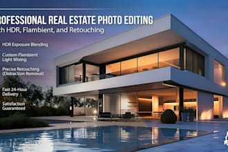 edit real estate photos professionally with hdr, flambient, and retouching