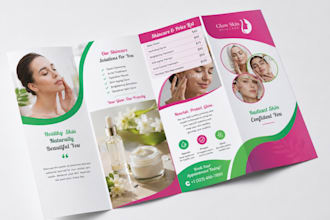 design sales product sell sheets brochure tds for private label skincare product