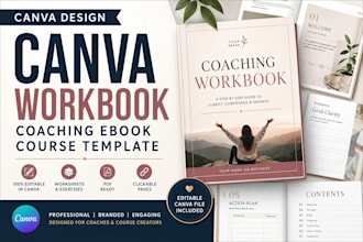 design canva workbook coaching ebook course template for coaches