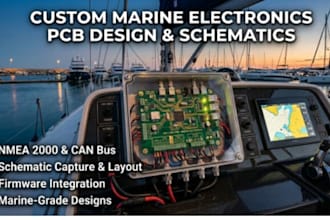 create custom marine electronic pcb design and schematics