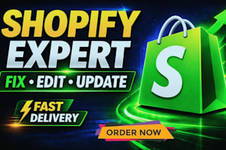 edit shopify, shopify page optimization and fix shopify website