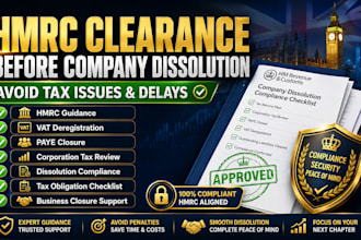 provide hmrc clearance guidance before UK company dissolution