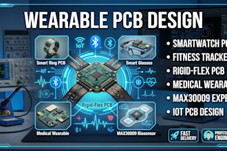wearable pcb smartwatch fitness band tracker iot rigid flex pcb medical wearable