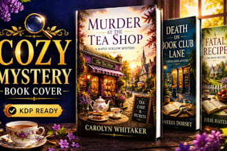 do amazing professional cozy mystery book cover design or mystery ebook cover