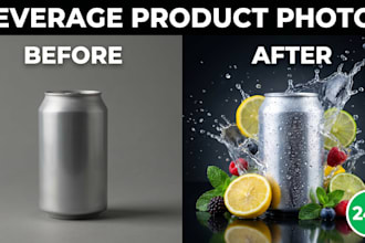 create premium ai beverage and drink product photography in 24h