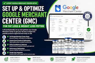 create and optimize google merchant center for fat loss and metabolic brands