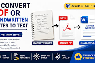 type your handwritten or physical documents into digital text