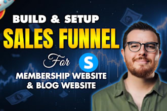 build systeme io website business website membership site blog and CRM setup