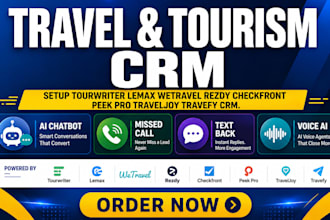 setup tourwriter lemax wetravel rezdy checkfront peek pro traveljoy travefy crm