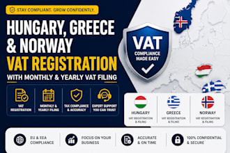 provide eu vat registration and filing support for hungary greece  norway
