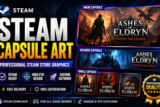 design steam capsule steam capsule art steam artwork game banners and posters