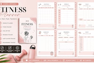 design workout planner, fitness planner and gym tracker