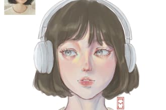 draw semi realism portrait