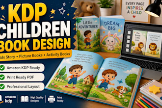 design kdp children book, kids story book and picture book
