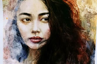 paint watercolor portrait painting