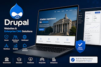 build secure custom drupal website, enterprise cms, government portal