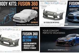 design 3d car body kits, bumpers, fenders in fusion 360