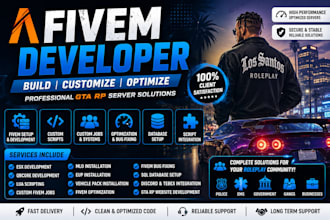 build your fivem gta rp server scripts jobs, and website