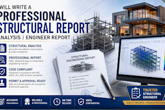 write a professional structural engineering report, analysis, inspection report