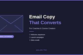 write email sequences for coaches and course creators