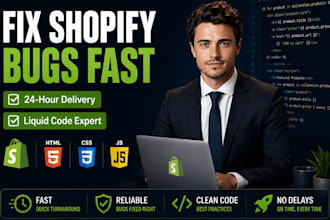 fix shopify bugs liquid errors theme customization fast HTML CSS coding
