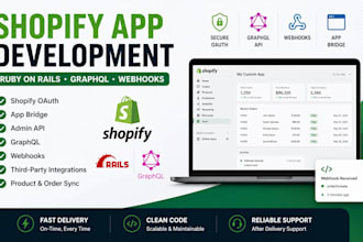 build or customize shopify embedded apps using ruby on rails
