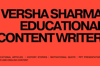 write educational content, stories, quotes and articles