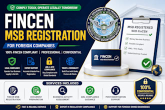 register your msb with fincen and provide aml kyc compliance support