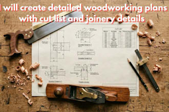create detailed woodworking plans with cut list and joinery details