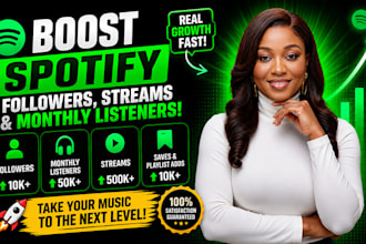 boost your spotify SEO for real streams, followers and monthly isteners