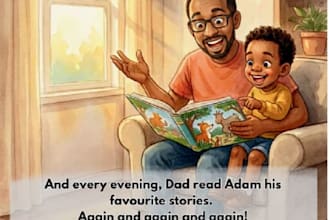 design african american children book illustration, kids book and cover art