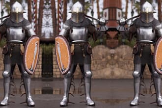 create custom cosplay creation wearable full knight anime armor 3d cosplay props