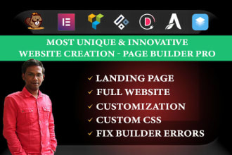 design wordpress pages with elementor or visual composer