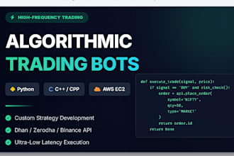 build high frequency algorithmic trading bots in python and cpp