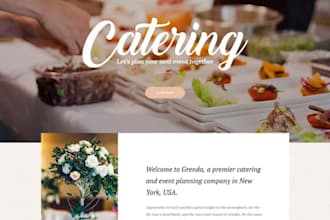 create catering website for your brand