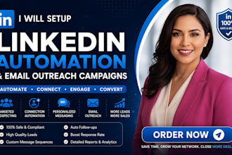 setup linkedin email automation linked in lead generation outreach
