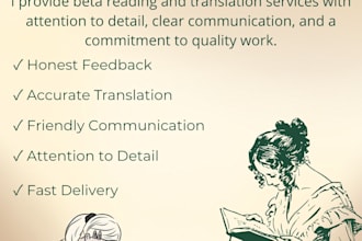 beta read your book and provide honest feedback