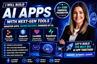 build ai apps with replit, base44, lovable and supabase