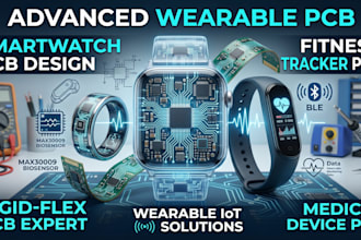 advanced smartwatch fitness tracker rigid flex pcb with max30009 biosensor integ