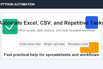 automate excel, CSV, or repetitive tasks with python