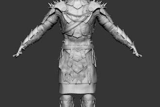 watertight 3d print,wearable cosplay armor,action figurine,ai 3d cleanup,zbrush