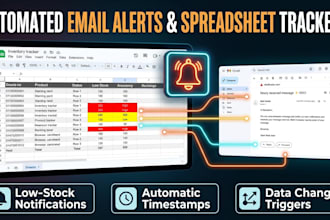 build automated email alerts and inventory trackers in google sheets