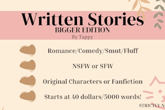 write your fanfiction or your story bigger edition