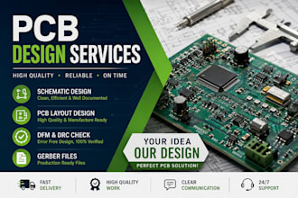 create pcb schematic design and gerber