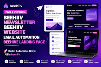 do beehiiv newsletter beehiiv website email automation beehive landing page