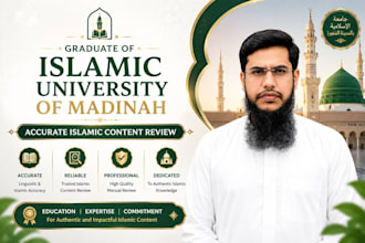 proofread islamic arabic content with quran and hadith accuracy