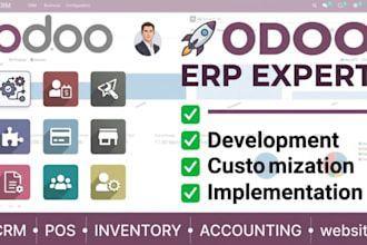 setup, develop, customize, implement and deploy odoo erp solutions
