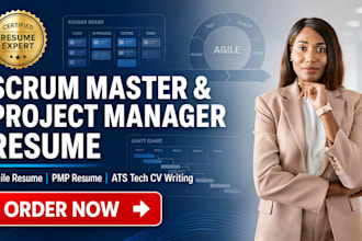 write a professional scrum master resume and agile project manager cv