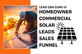 generate commercial homeowner solar installation maintenance leads sales funnel