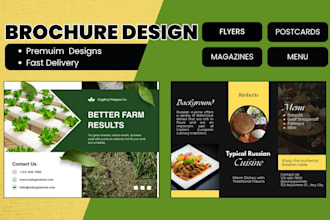 design flyer brochure postcard menu design digital bifold trifold brochure